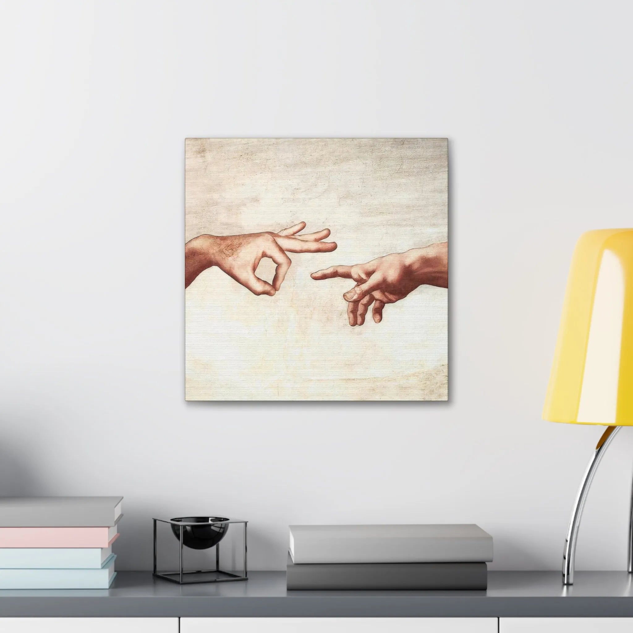 Michelangelo The Creation of Adam Parody Canvas Gallery Wraps