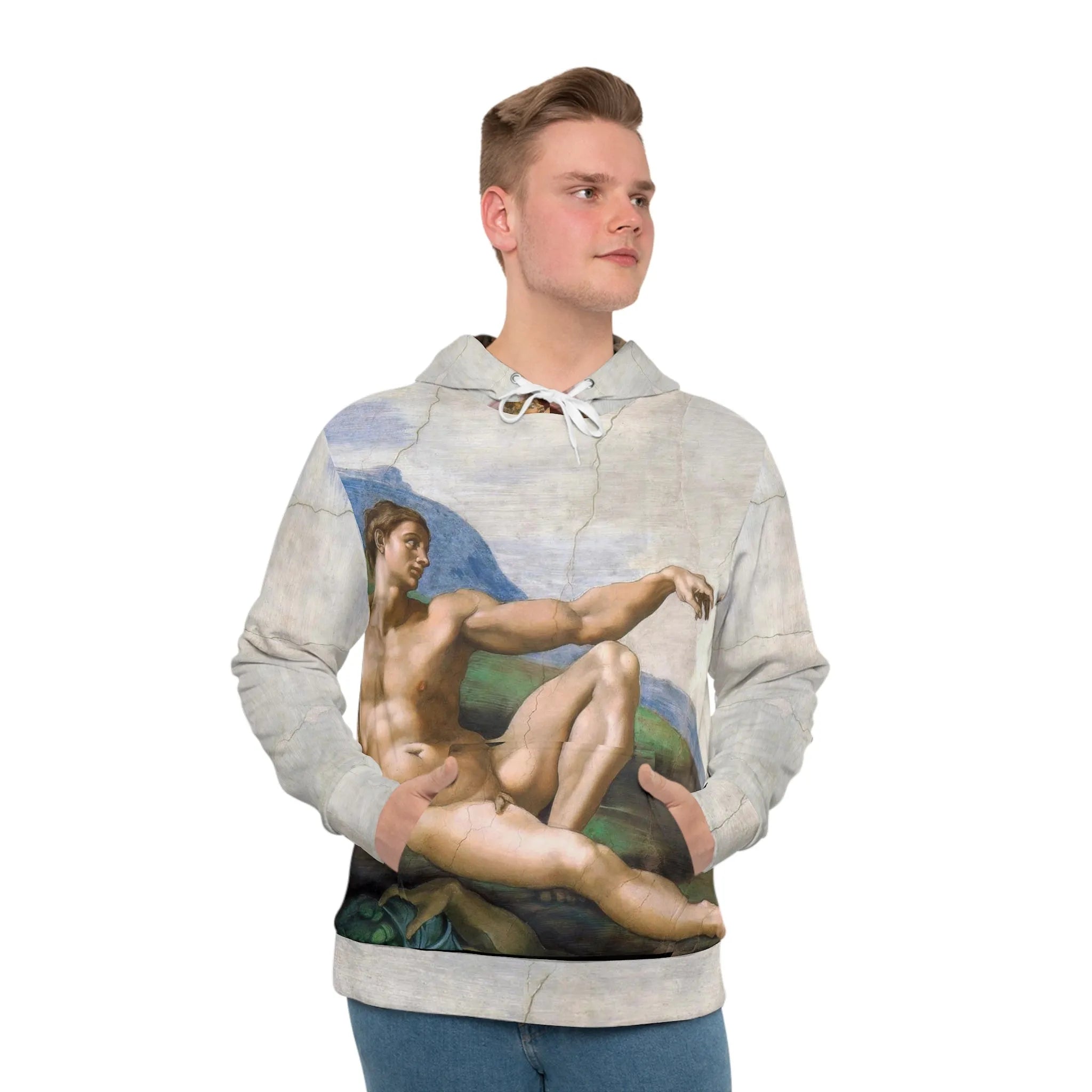 Michelangelo's The Creation of Adam Art Hoodie