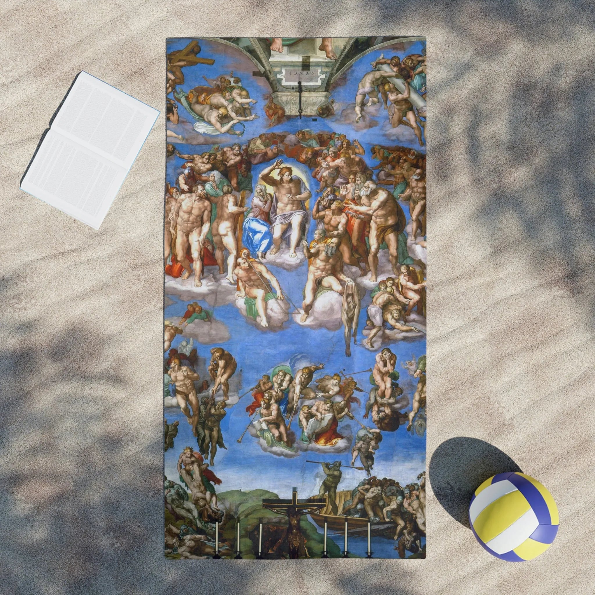 Michelangelo's The Last Judgment Beach Towels