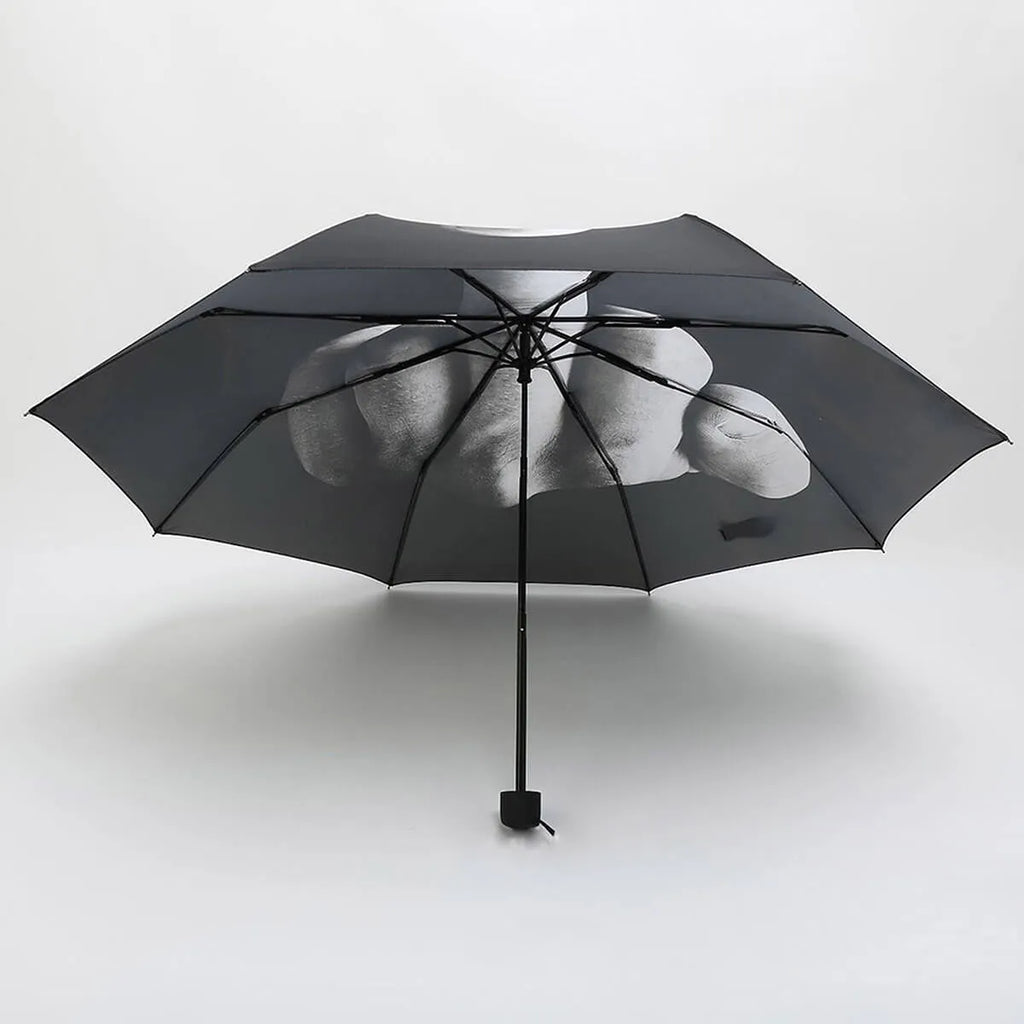 Middle Finger Funny Umbrella Rain Cool Windproof Folding Parasol