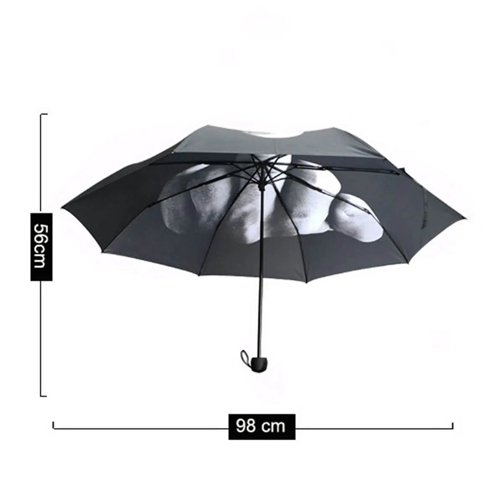 Middle Finger Funny Umbrella Rain Cool Windproof Folding Parasol