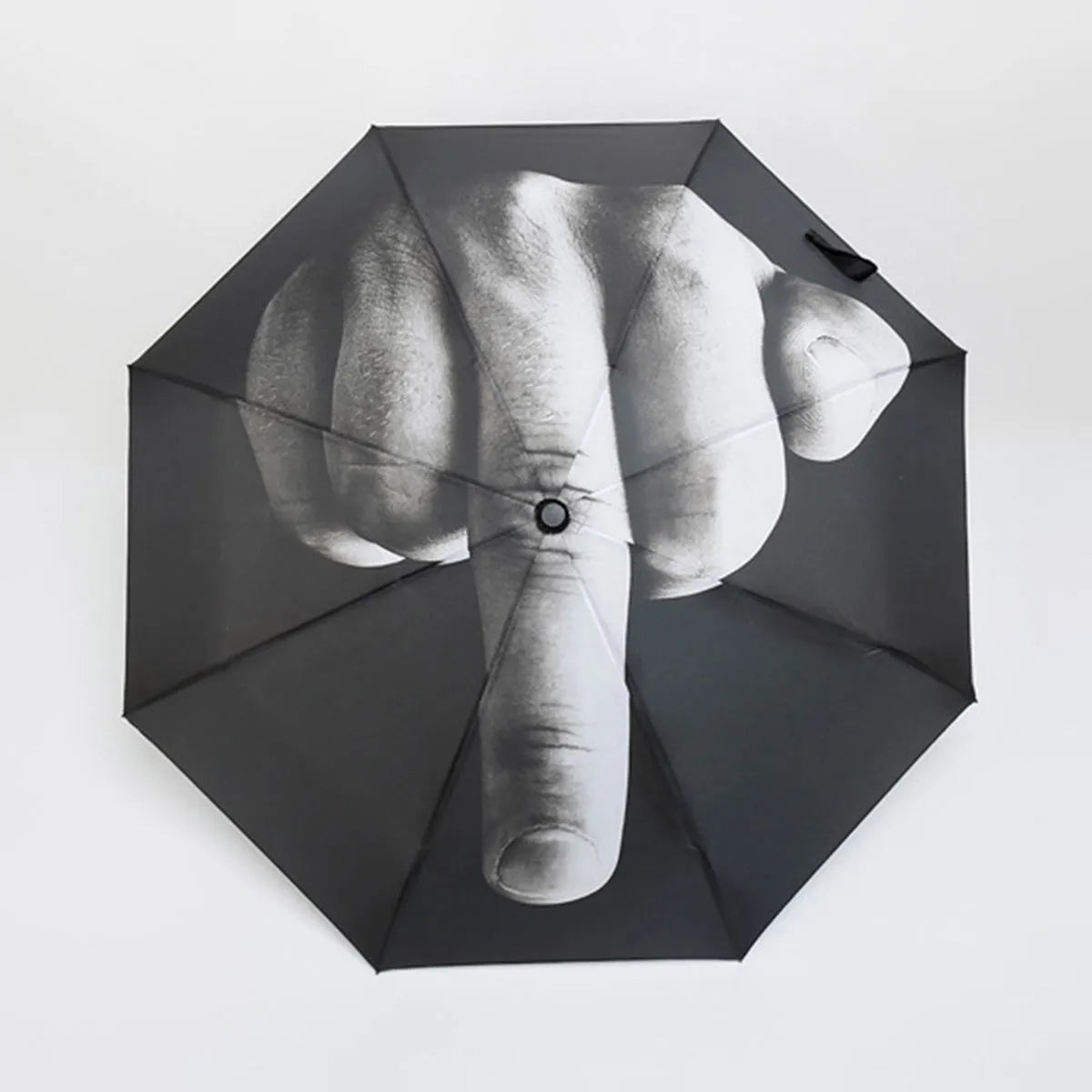 Middle Finger Funny Umbrella Rain Cool Windproof Folding Parasol