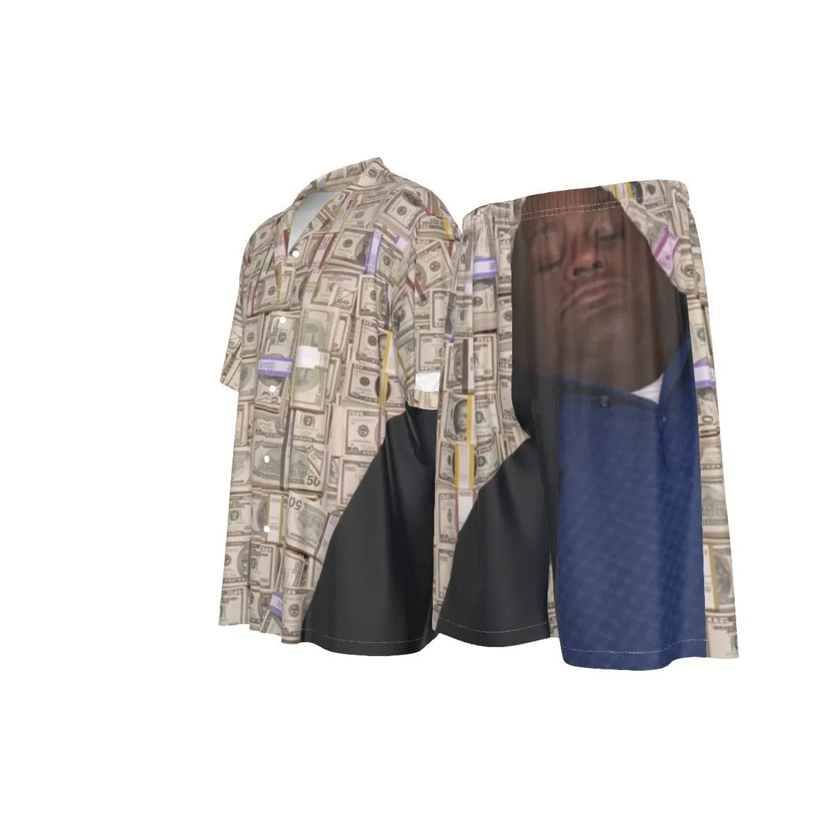 Mo Money Art Paid in Full Silk Shirt Suit Set