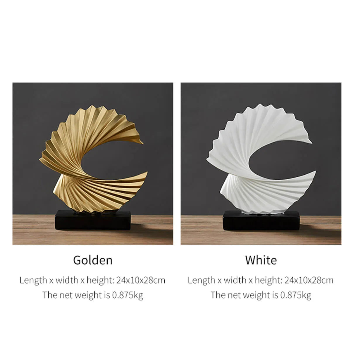 Modern Decor Ornaments Abstract Sculpture Resin Sculpture Art Golden Statue