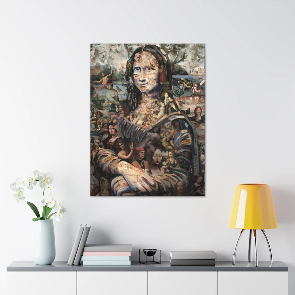 Mona Lisa Surrealism Collage Da Vinci Canvas Gallery Wraps