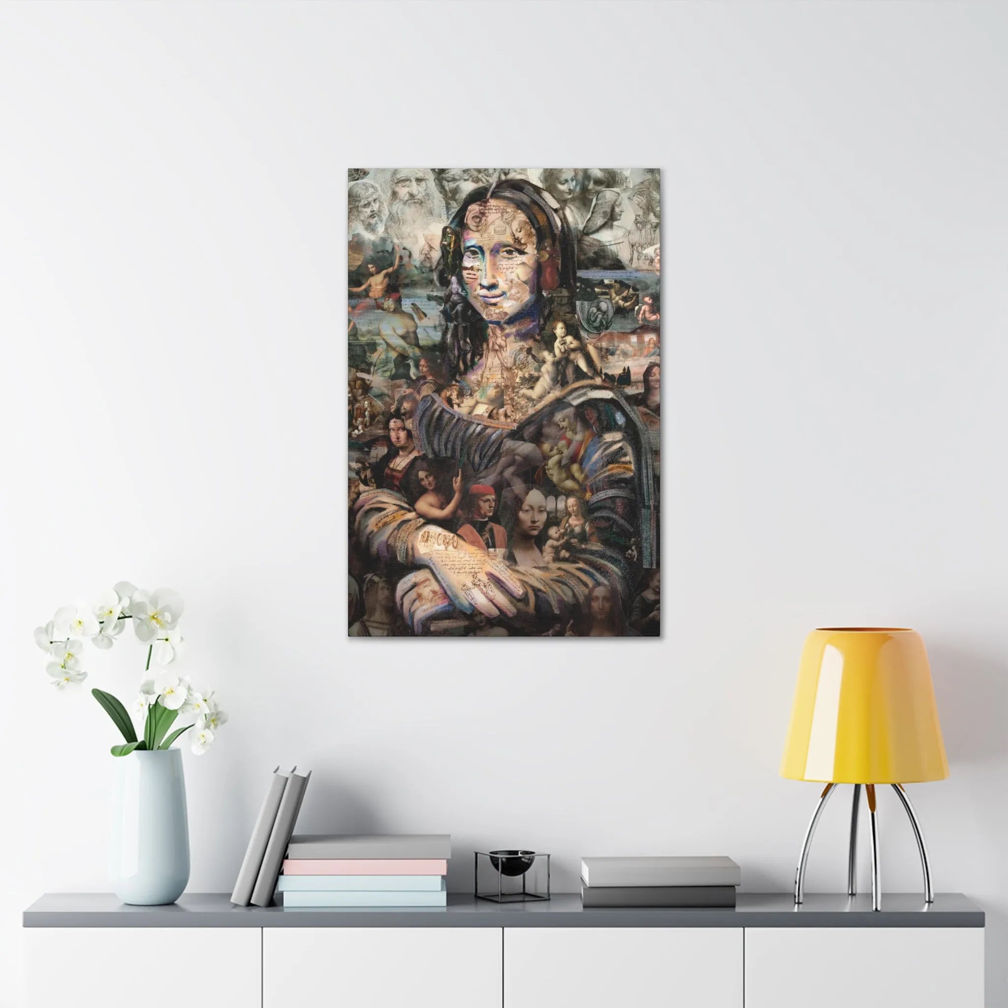 Mona Lisa Surrealism Collage Da Vinci Canvas Gallery Wraps