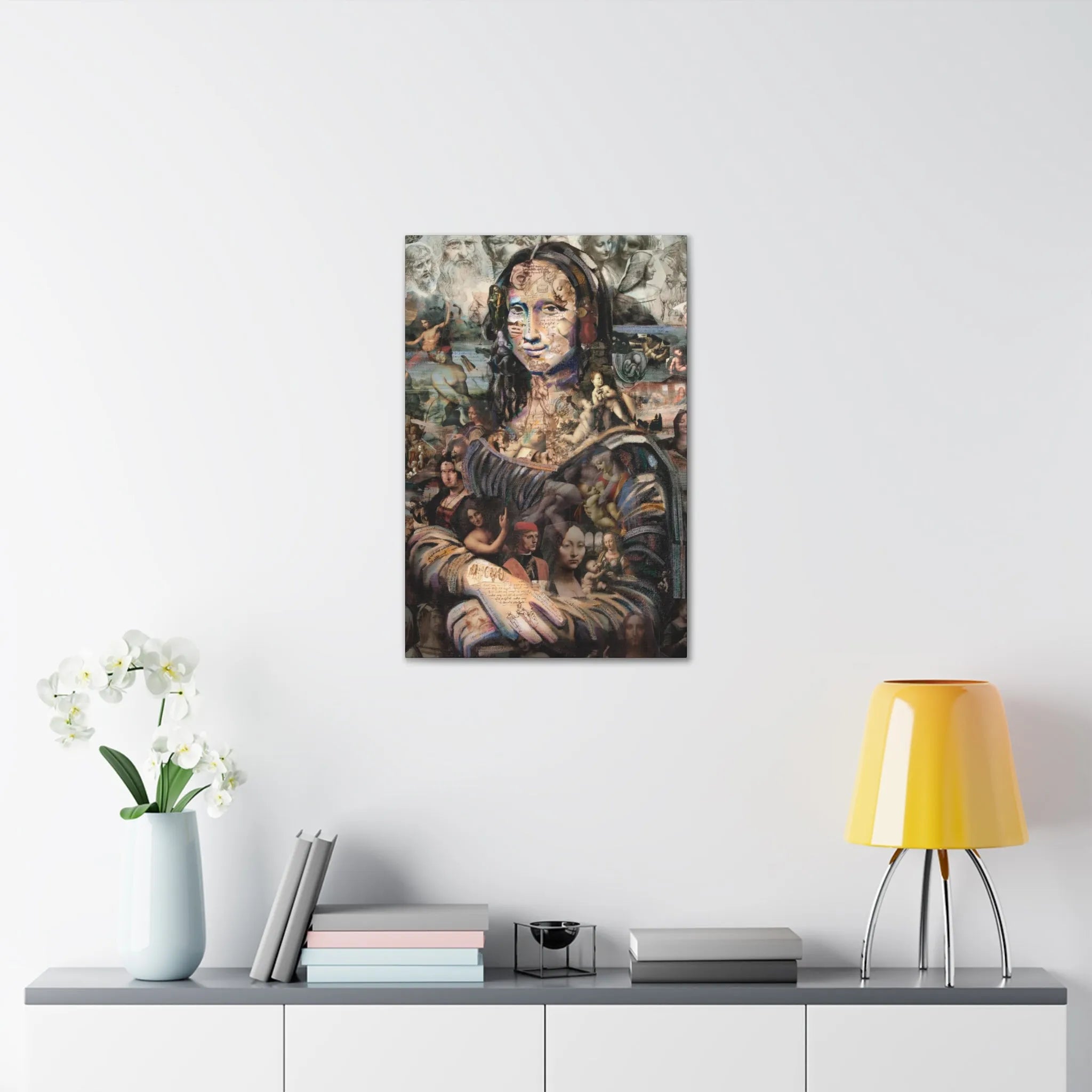 Mona Lisa Surrealism Collage Da Vinci Canvas Gallery Wraps