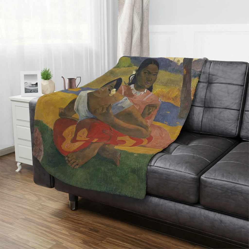 Nafea Faa Ipoipo by Paul Gauguin Art Blanket