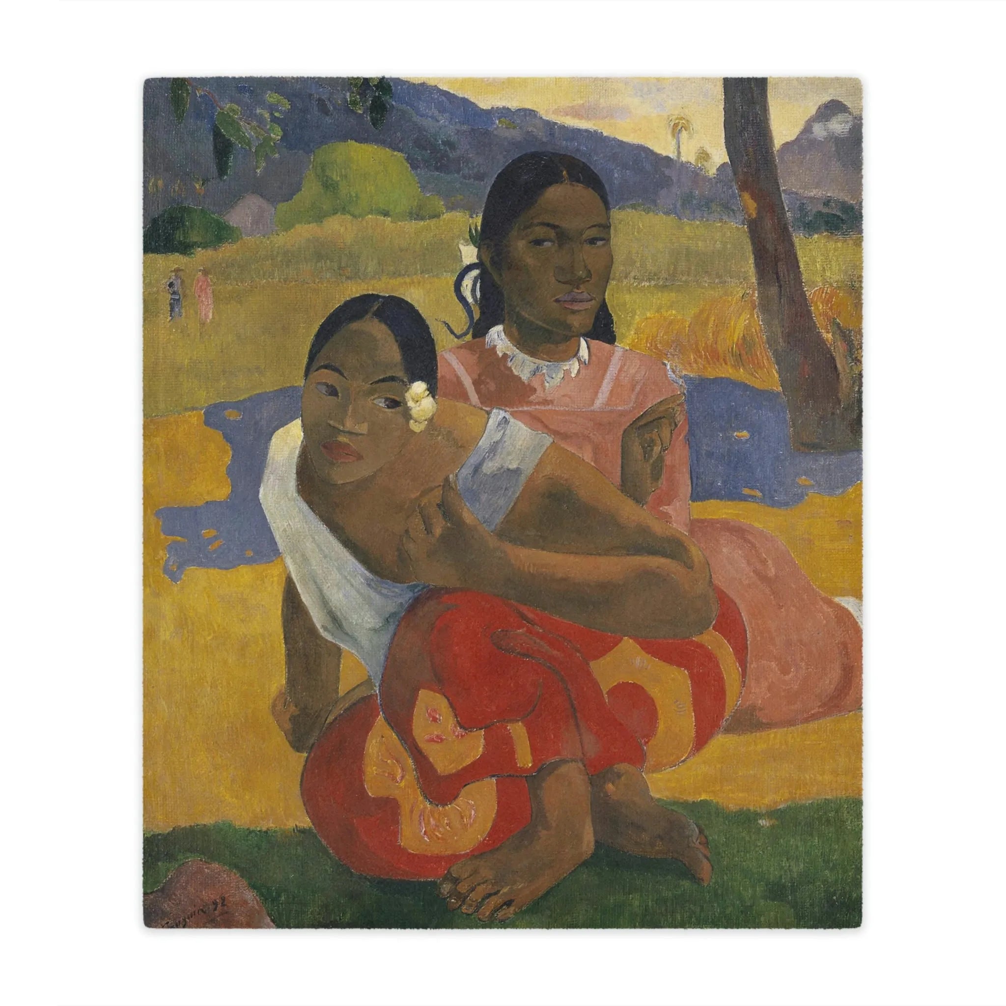 Nafea Faa Ipoipo by Paul Gauguin Art Blanket