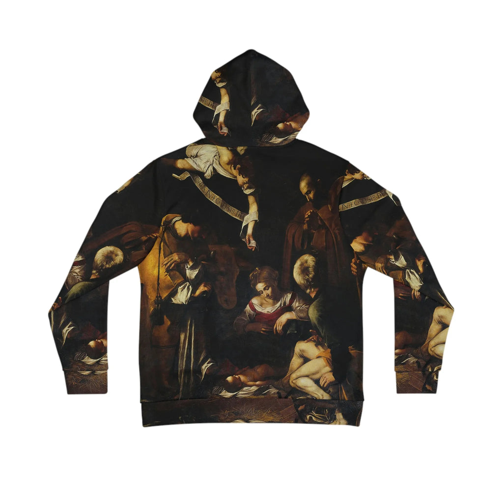 Nativity with St Francis and St Lawrence by Caravaggio Art Hoodie