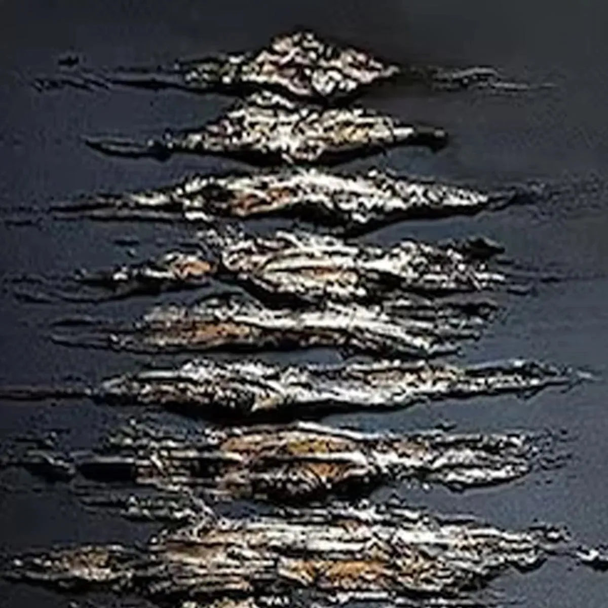 BLACK AND GOLD TEXTURE: Textured Abstract Painting