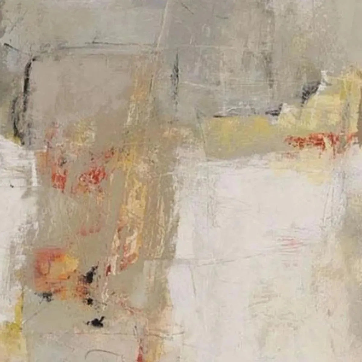 NEUTRAL ABSTRACTION: Minimalist Abstract Painting, Vertical Wall Art