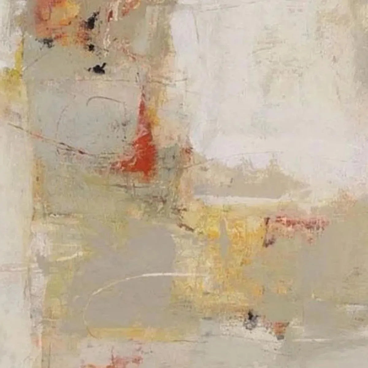NEUTRAL ABSTRACTION: Minimalist Abstract Painting, Vertical Wall Art