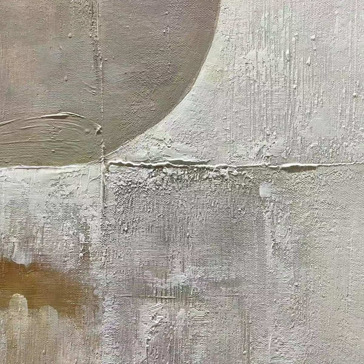 EARTHEN FORMS: Textured Minimalist Abstract Oil Painting